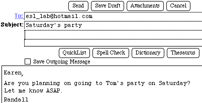 Write the message